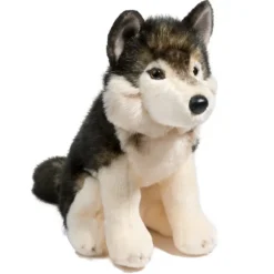 Atka the Sitting Plush Wolf by Douglas