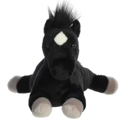 Blackjack The Stuffed 12 Inch Plush Laying Black Horse by Aurora