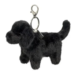 Clip-On Stuffed Black Lab Bag Charm by Douglas