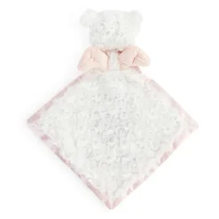 Guardian Angel Baby Safe Plush Pink Bear Blankie by Demdaco