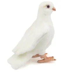 Handcrafted 8 Inch Lifelike White Dove Stuffed Animal by Hansa