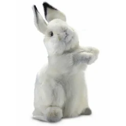 Handcrafted 13 Inch Lifelike Baby White Bunny Stuffed Animal by Hansa