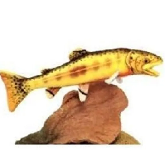 Handcrafted 14 Inch Lifelike Golden Trout Stuffed Animal Fish by Hansa