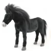Handcrafted 18 Inch Lifelike Black Horse Stuffed Animal by Hansa