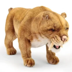 Handcrafted 18 Inch Lifelike Saber Tooth Tiger Stuffed Animal by Hansa