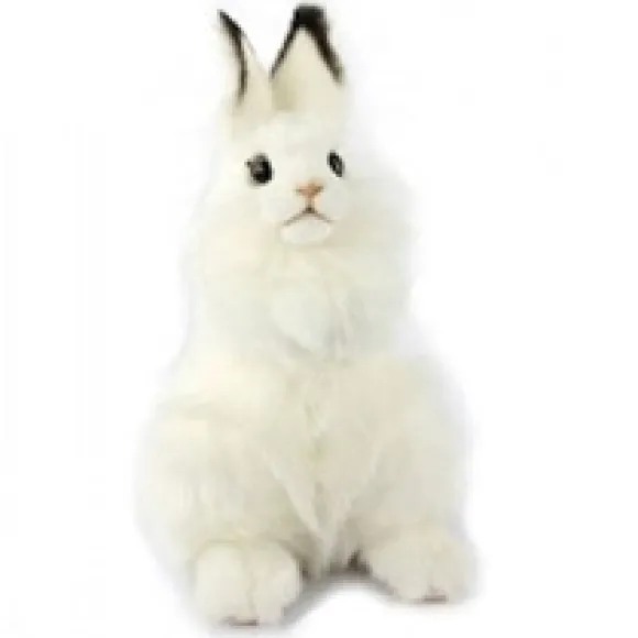 Handcrafted 9 Inch Lifelike White Bunny Stuffed Animal by Hansa