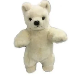 Handcrafted 13 Inch Lifelike Polar Bear Cub Stuffed Animal by Hansa