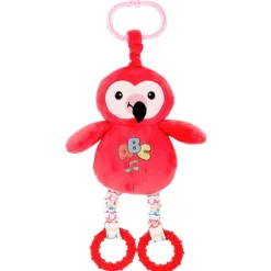 Huggy Huggables Baby Safe Plush Flamingo Activity Toy with Sound by Fiesta