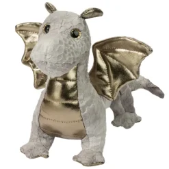 Hydra the Small Stuffed Silver Dragon by Douglas