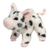 Leroy the Little Plush White Pig with Black Spots by Douglas