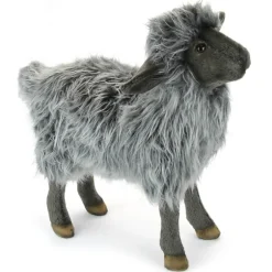 Lifelike Black Sheep Stuffed Animal by Hansa - Handcrafted - 14 Inch