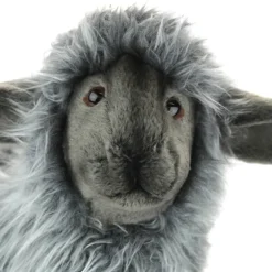 Lifelike Black Sheep Stuffed Animal by Hansa - Handcrafted - 14 Inch