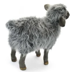 Lifelike Black Sheep Stuffed Animal by Hansa - Handcrafted - 14 Inch
