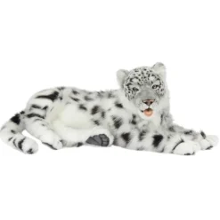 Lifelike Lying Snow Leopard Stuffed Animal by Hansa
