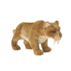 Lifelike Saber Tooth Tiger Stuffed Animal by Hansa