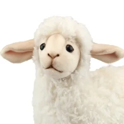 Lifelike White Lamb Stuffed Animal by Hansa - Handcrafted - 10 Inch