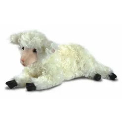 Lifelike White Lamb Stuffed Animal by Hansa - Handcrafted - 18 Inch