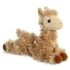 Little Louis the Stuffed Brown Llama Mini Flopsie by Aurora