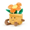 Microwavable Weighted and Scented Orange Flower Pot Stuffed Animal by Warmies