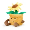 Microwavable Weighted and Scented Yellow Flower Pot Stuffed Animal by Warmies