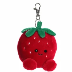 Palm Pals Clip-On 4 Inch Plush Juicy Strawberry Bag Charm by Aurora