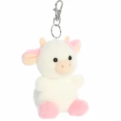 Palm Pals Clip-On 4 Inch Plush Belle Strawberry Cow Bag Charm by Aurora