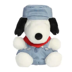 Peanuts Plush Snoopy Train Engineer Palm Pals by Aurora