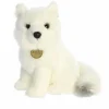 Realistic Stuffed Arctic Fox 10 Inch Miyoni Plush by Aurora