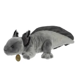 Realistic Stuffed Black Axolotl 14 Inch Miyoni Plush by Aurora