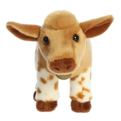 Realistic Stuffed Longhorn Calf 10 Inch Miyoni Plush by Aurora