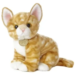Realistic Stuffed Orange Kitten 10 Inch Plush Tabby Cat by Aurora