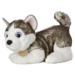 Realistic Stuffed Siberian Husky Puppy 10 Inch Plush Dog by Aurora