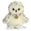 Realistic Stuffed Snowy Owlet 9 Inch Miyoni Plush by Aurora