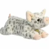 Realistic Stuffed White Spotted Piglet 17 Inch Miyoni Plush by Aurora
