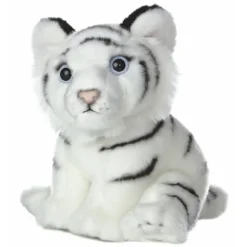 Realistic Stuffed White Tiger Cub 10 Inch Plush Animal by Aurora