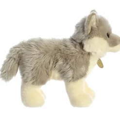 Realistic Stuffed Wolf Pup 10 Inch Miyoni Plush by Aurora